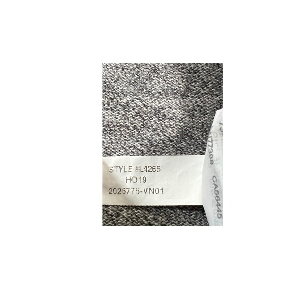 J Crew Always Sweater Women's  Size Medium Gray & Dark Blue Stripe  100% Cotton - Picture 9 of 9